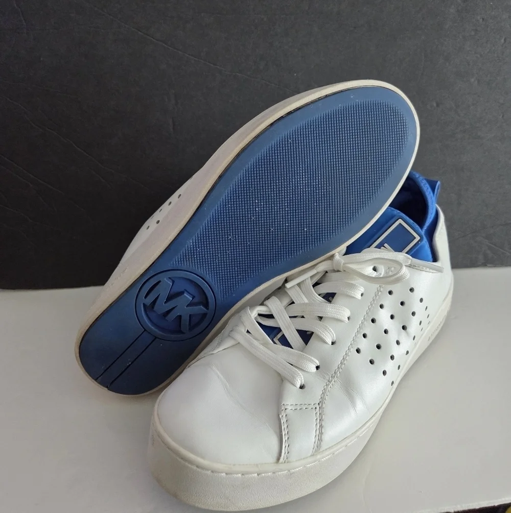 Michael Kors White and Blue Women's Sneakers Sz.7M